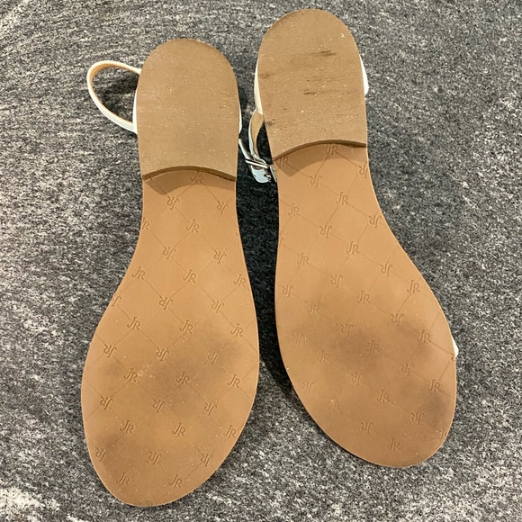 Jack Rogers White Daphne Flat Leather Sandal - Picture 3 of 5